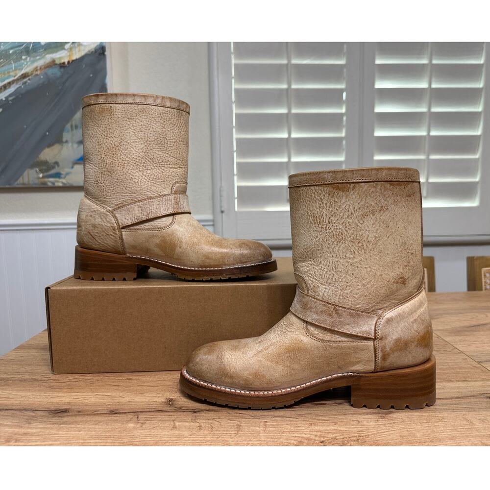 Cleo + Wolf Women's Blaine Fashion Booties Round Toe Tan Leather Size 7.5 NWOB - Picture 9 of 16